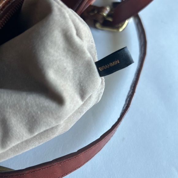 Brahmin Tan Brown Leather Handbag Shoulder Bag - Picture 14 of 15